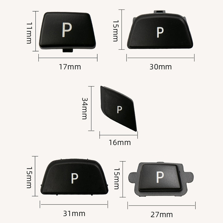 Car Gear Lever Auto Parking Button Letter P Cap for BMW G Chassis Series, Left Driving (Black) - In Car by buy2fix | Online Shopping UK | buy2fix