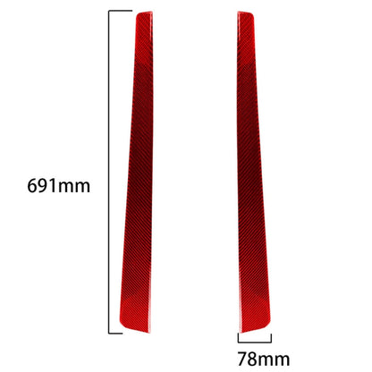 2 in 1 Car Carbon Fiber Threshold Sticker for Chevrolet Corvette C5 1998-2004, Left Drive(Red) - In Car by buy2fix | Online Shopping UK | buy2fix