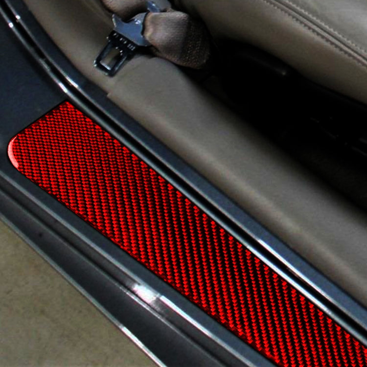 2 in 1 Car Carbon Fiber Threshold Sticker for Chevrolet Corvette C5 1998-2004, Left Drive(Red) - In Car by buy2fix | Online Shopping UK | buy2fix