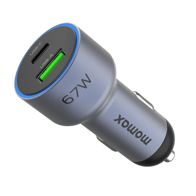 MOMAX UC16E 67W USB-C / Type-C + USB Dual Ports Car Charger - In Car by MOMAX | Online Shopping UK | buy2fix