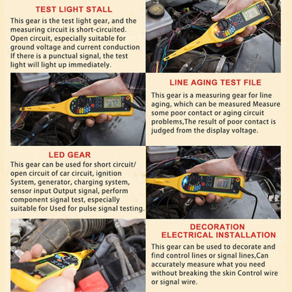 MS8211 Car Electric Circuit Tester (Yellow) - In Car by buy2fix | Online Shopping UK | buy2fix