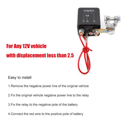 12V 200A Car Battery Remote Control Negative Breaker with 2 Remote Control - In Car by buy2fix | Online Shopping UK | buy2fix