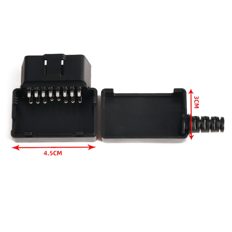 16PIN Car OBD 2 Male Connector OBD Plug + Case + SR - In Car by buy2fix | Online Shopping UK | buy2fix