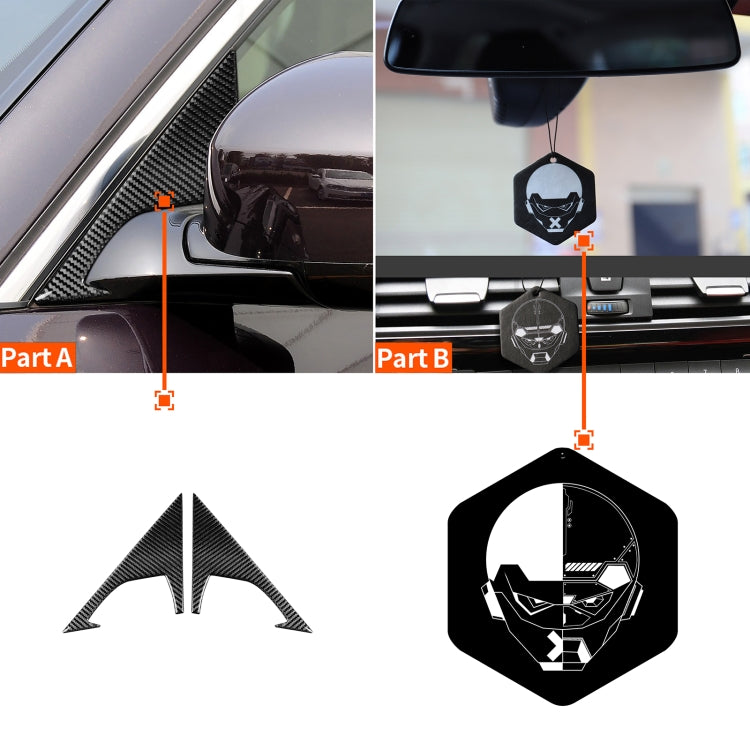 2 PCS Car Carbon Fiber Front Triangle Decorative Sticker for Infiniti FX 2009-2013/QX70 2014-, Left and Right Drive Universal -  by buy2fix | Online Shopping UK | buy2fix