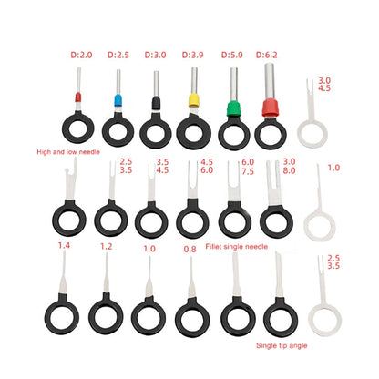 21 in 1 Car Plug Circuit Board Wire Harness Terminal Extraction Pick Connector Crimp Pin Back Needle Remove Tool - In Car by buy2fix | Online Shopping UK | buy2fix