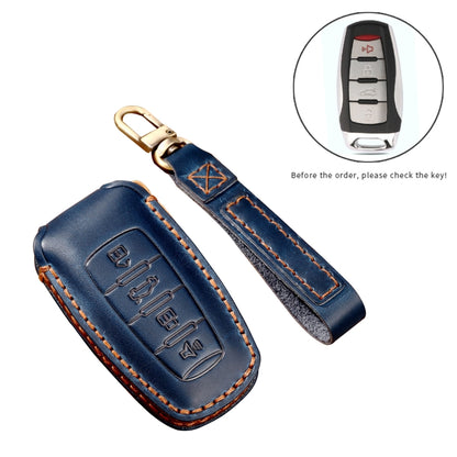 Hallmo Car Cowhide Leather Key Protective Cover Key Case for Haval H6(Black) -  by Hallmo | Online Shopping UK | buy2fix