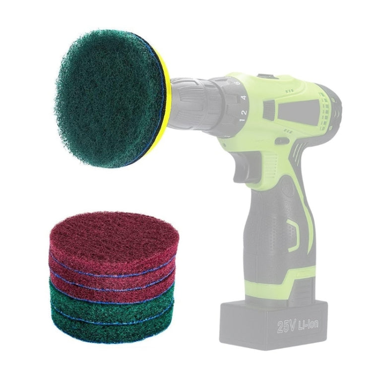 11 in 1 4 inch Sticky Disc Scouring Pad Floor Wall Window Glass Cleaning Descaling Electric Drill Brush Head Set - Home & Garden by buy2fix | Online Shopping UK | buy2fix