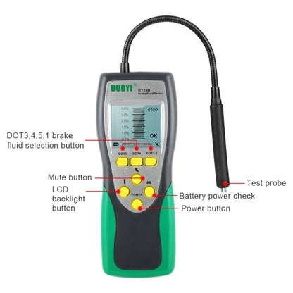DUOYI DY23B Car Brake Fluid Detection Pen Moisture Tester - In Car by buy2fix | Online Shopping UK | buy2fix
