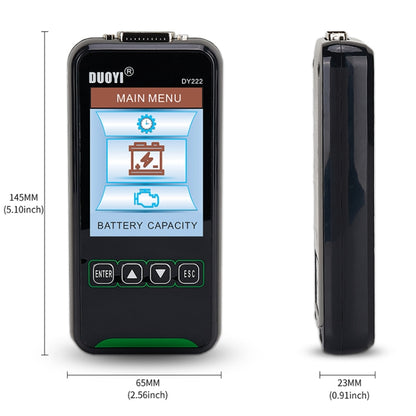 DUOYI DY222 Car 12V / 24V Battery Tester - In Car by buy2fix | Online Shopping UK | buy2fix