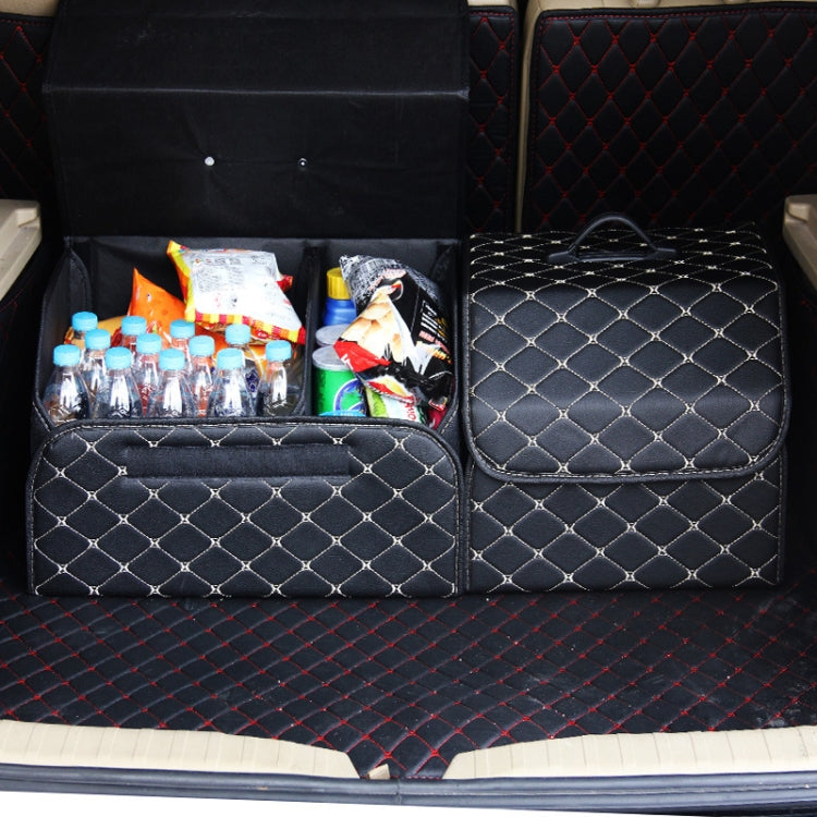 Car Trunk Foldable Storage Box, Rhombic Grid Large Size: 54 x 32 x 30cm (Black) - In Car by buy2fix | Online Shopping UK | buy2fix