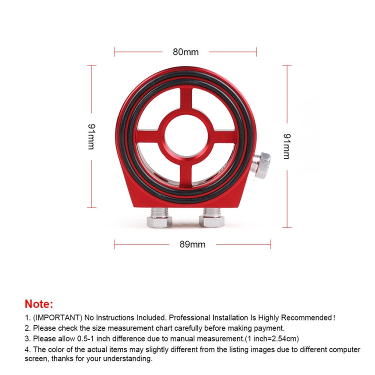 Car Modification Oil Temperature and Oil Pressure Gauge Adapter (Red) - In Car by buy2fix | Online Shopping UK | buy2fix