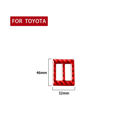 Carbon Fiber Car Central Air Outlet Switch Decorative Sticker for Toyota Corolla 2014-2018,Left and Right Drive Universal (Red) - In Car by buy2fix | Online Shopping UK | buy2fix