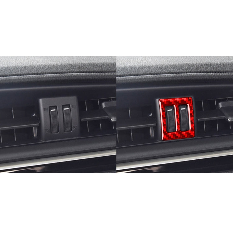 Carbon Fiber Car Central Air Outlet Switch Decorative Sticker for Toyota Corolla 2014-2018,Left and Right Drive Universal (Red) - In Car by buy2fix | Online Shopping UK | buy2fix