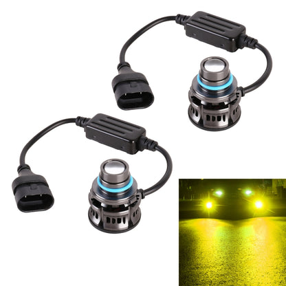 1 Pair 9005 27W / DC12V Car Aluminum Alloy LED Headlight (Gold Light) - In Car by buy2fix | Online Shopping UK | buy2fix