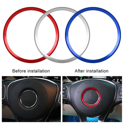 Car Steering Wheel Decorative Ring Cover for Mercedes-Benz,Inner Diameter: 5.8cm (Silver) - In Car by buy2fix | Online Shopping UK | buy2fix