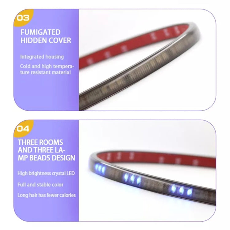 Z15-150CM 150cm DC12V-24V Car Front Grille LED RGB Daytime Running Lights Strip Colorful Lamp - In Car by buy2fix | Online Shopping UK | buy2fix