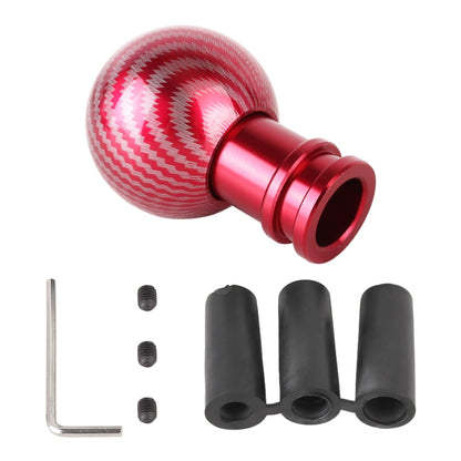 Universal Car Carbon Fiber Texture Metal Gear Shift Knob (Red) - In Car by buy2fix | Online Shopping UK | buy2fix