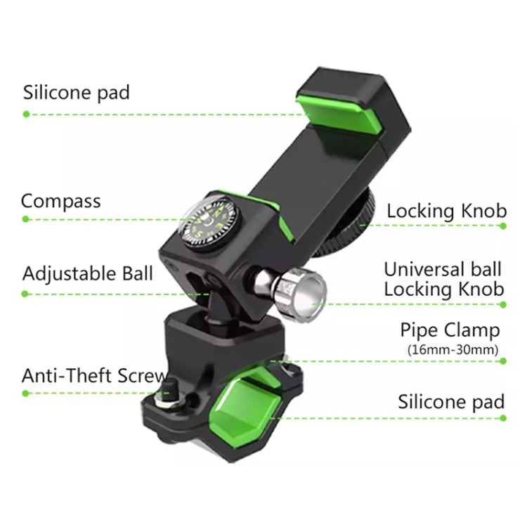 Bicycle / Motorcycle Anti-theft Anti-take Off Mobile Phone Holder without Light (Black) - Outdoor & Sports by buy2fix | Online Shopping UK | buy2fix