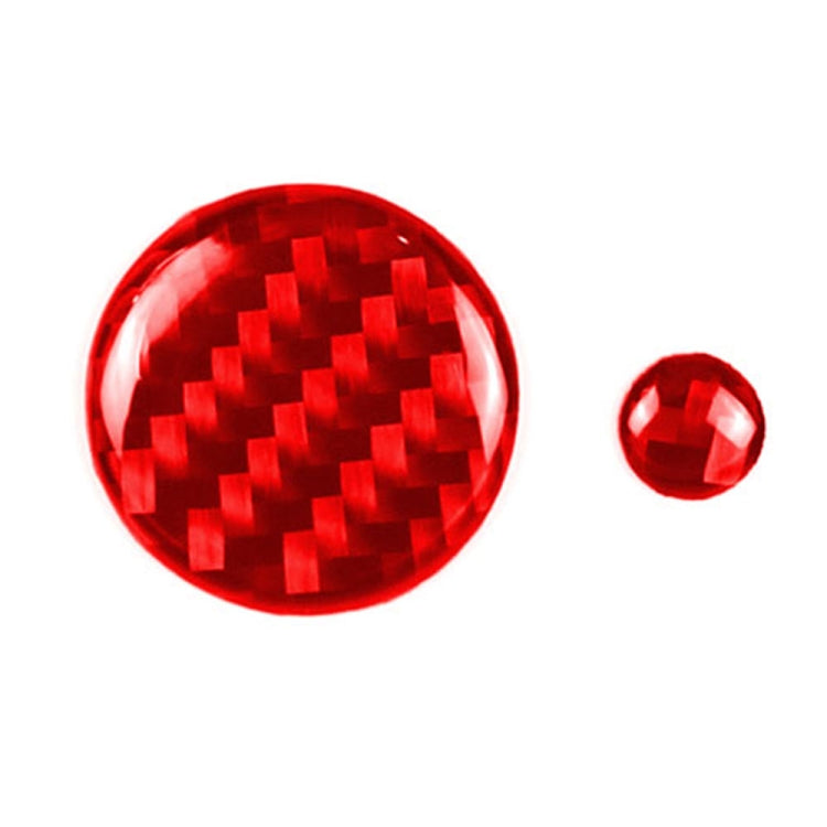 Car Carbon Fiber Multimedia Buttons Decorative Sticker for Mazda 3 / 6 / CX-9 / CX-5, Left and Right Drive (Red) - In Car by buy2fix | Online Shopping UK | buy2fix