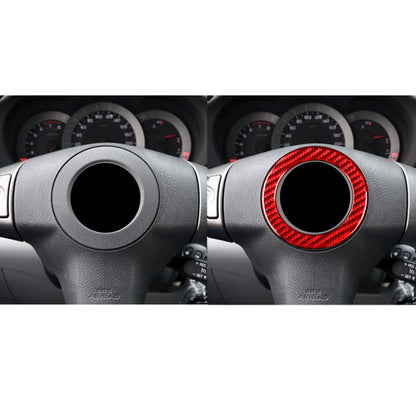 Car Carbon Fiber Steering Wheel Decorative Sticker for Toyota RAV4 2006-2013, Left and Right Drive (Red) - In Car by buy2fix | Online Shopping UK | buy2fix