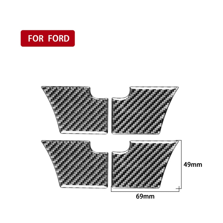 Car Carbon Fiber Inner Door Bowl Decorative Sticker for Ford Explorer 2013-2019, Left Drive - In Car by buy2fix | Online Shopping UK | buy2fix