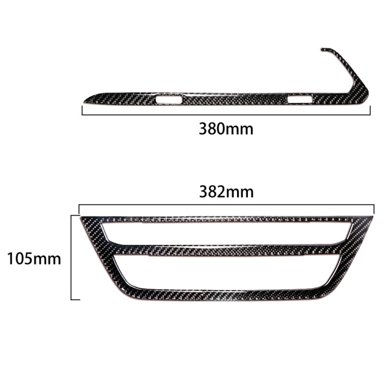 2 in 1 Car Carbon Fiber Air Conditioner CD Control Panel M Performance Decorative Sticker for BMW G01 X3 2018-2020 / G02 X4 2019-2020, Left Drive -  by buy2fix | Online Shopping UK | buy2fix