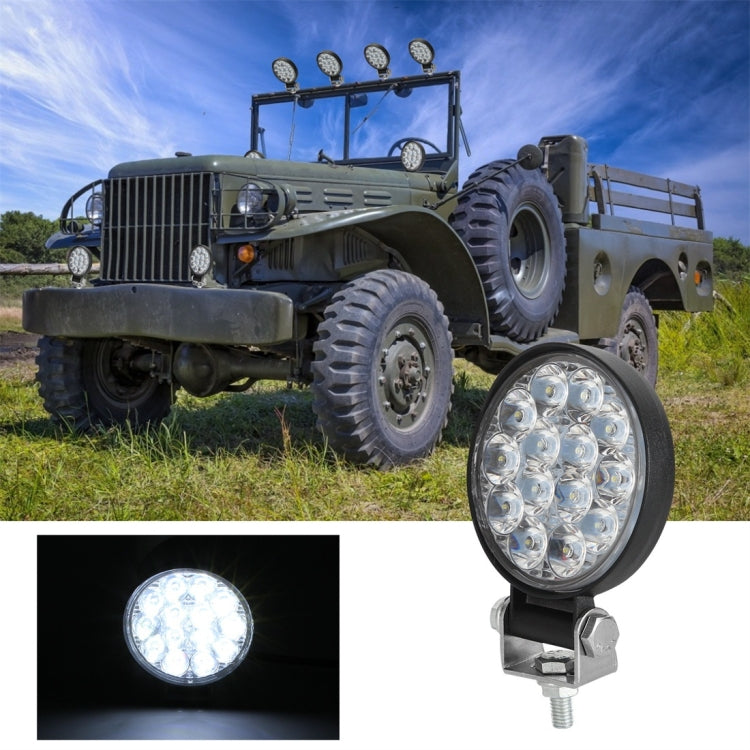 D0037 9.8W 10-30V DC 6000K 3 inch 14 LEDs Circle Offroad Truck Car Driving Light Work Light Spotlight Fog Light - In Car by buy2fix | Online Shopping UK | buy2fix