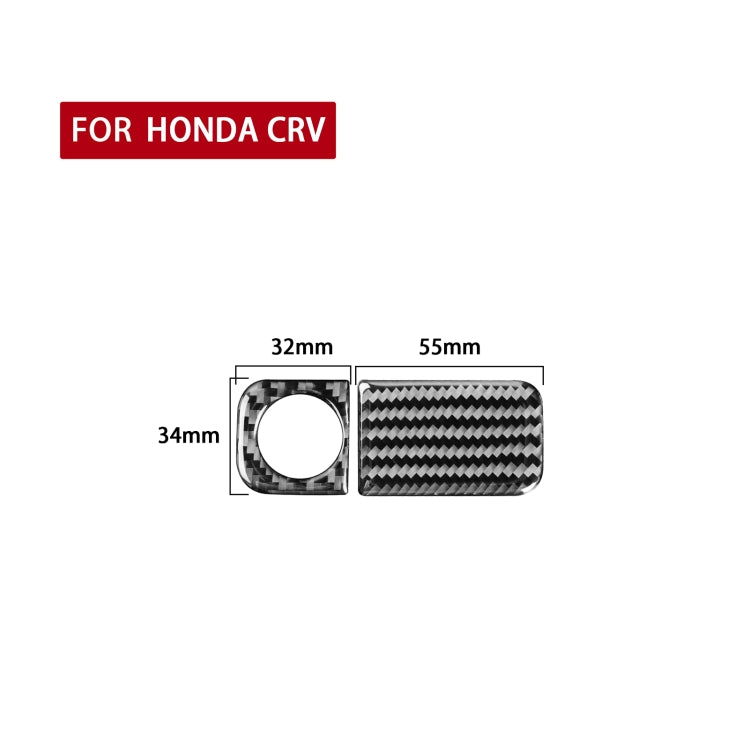 2 PCS / Set Carbon Fiber Car Glove Box Opening Frame Decorative Sticker for Honda CRV 2007-2011,Left Drive - In Car by buy2fix | Online Shopping UK | buy2fix