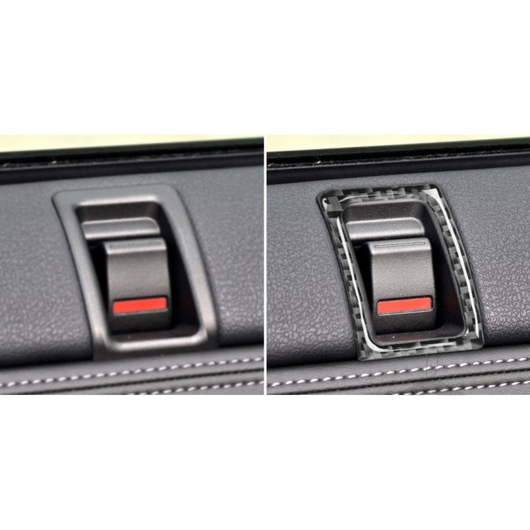 2 PCS Car Carbon Fiber Left and Right Door Lock Decorative Sticker for Nissan GTR R35 2008-2020, Left and Right Drive Universal -  by buy2fix | Online Shopping UK | buy2fix