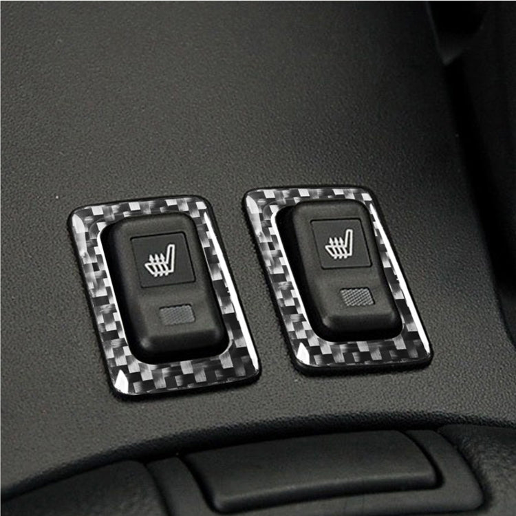 2 PCS Car Carbon Fiber Seat Heating Button Frame Decorative Sticker for Mazda RX8 2004-2008, Left and Right Drive Universal -  by buy2fix | Online Shopping UK | buy2fix