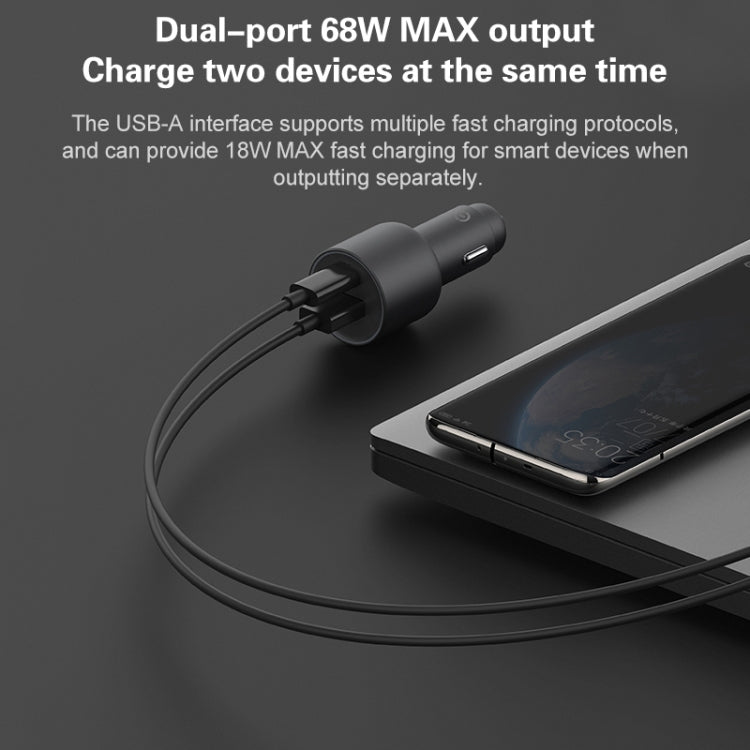 Original Xiaomi CC07ZM 100W Dual Ports USB + USB-C / Type-C Car Charger Fast Charging Version 1A1C - In Car by Xiaomi | Online Shopping UK | buy2fix