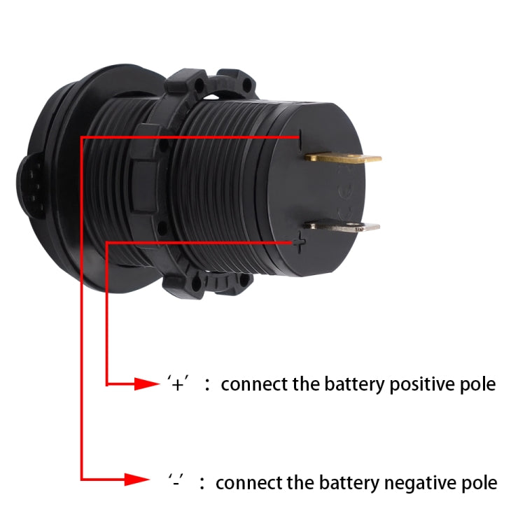 Universal Car Dual USB Charger Power Outlet Adapter 4.2A 5V IP66 with Aperture + 60cm Cable(Green Light) - Car Charger by buy2fix | Online Shopping UK | buy2fix