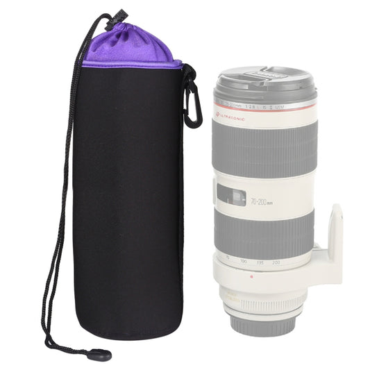 SLR Camera Lens Bag Micro Single Lens Bag Lens Inner Bile Bag Waterproof Protective Case Plus Velvet Thickening, Diameter: 10cm, Height: 25cm(Purple) - Camera Accessories by buy2fix | Online Shopping UK | buy2fix