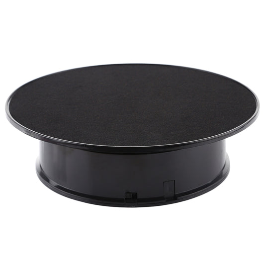 20cm 360 Degree Electric Rotating Turntable Display Stand Photography Video Shooting Props Turntable, Load 1.5kg, Powered by Battery & USB(Black) - Camera Accessories by buy2fix | Online Shopping UK | buy2fix