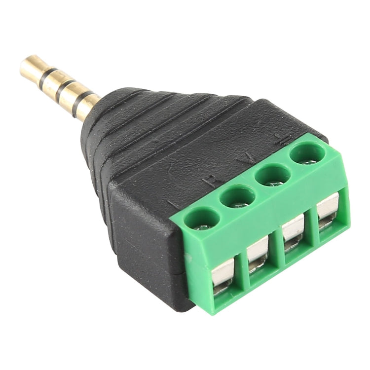 3.5mm Male Plug 4 Pole 4 Pin Terminal Block Stereo Audio Connector - Computer & Networking by buy2fix | Online Shopping UK | buy2fix