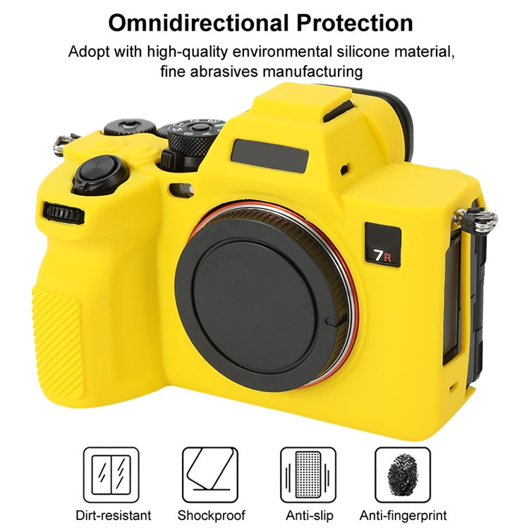 For Sony ILCE-7RM5 / Alpha 7R V Soft Silicone Protective Case (Yellow) - Protective Case by buy2fix | Online Shopping UK | buy2fix