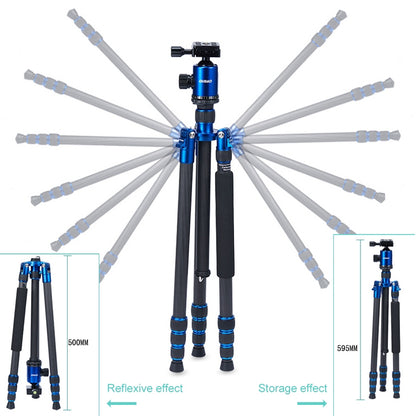 TRIOPO Oubao C-608S Adjustable Portable Carbon Fiber Tripod with Ball Head for SLR Camera - Tripods by TRIOPO | Online Shopping UK | buy2fix