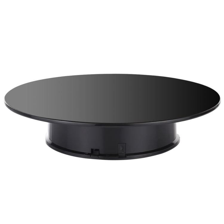 25cm 360 Degree Electric Rotating Mirror Surface Turntable Display Stand Video Shooting Props Turntable for Photography, Load 3kg, Powered by Battery(Black) - Camera Accessories by buy2fix | Online Shopping UK | buy2fix