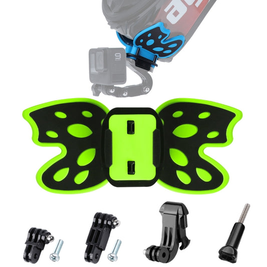 Butterfly Helmet Mount Adapter with 3-Way Pivot Arm & J-Hook Buckle & Long Screw for GoPro Hero11 Black / HERO10 Black /9 Black /8 Black /7 /6 /5 /5 Session /4 Session /4 /3+ /3 /2 /1, DJI Osmo Action and Other Action Cameras (Fluorescent Green) - DJI & GoPro Accessories by buy2fix | Online Shopping UK | buy2fix