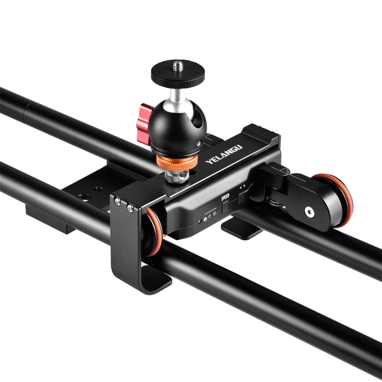 YELANGU L4X-60ET 60cm Splicing Slide Rail Track + Trolley Rail Buckle with Ballhead for SLR Cameras / Video Cameras (Black) - Camera Accessories by YELANGU | Online Shopping UK | buy2fix