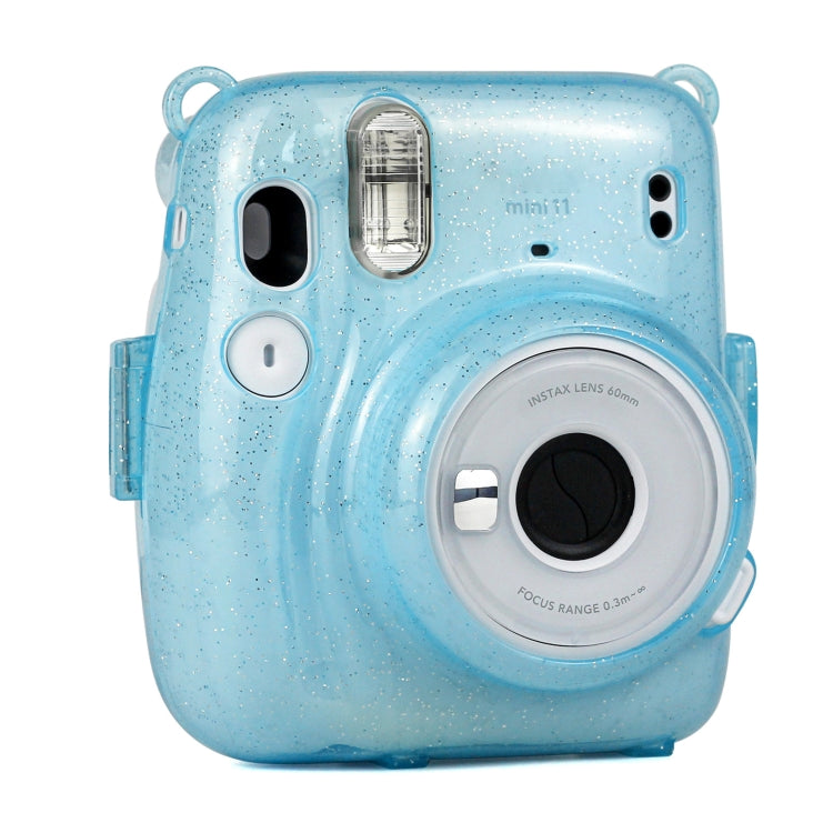 Glitter Power Crystal Case with Strap for FUJIFILM Instax mini 11 (Blue) - Camera Accessories by buy2fix | Online Shopping UK | buy2fix