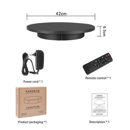 42cm Electric Rotating Display Stand Video Shooting Props Turntable, Load: 100kg, Plug-in Power, UK Plug(Black) - Camera Accessories by buy2fix | Online Shopping UK | buy2fix