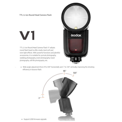 Godox V1N Round Head TTL Flash Speedlite for Nikon (Black) - Camera Accessories by Godox | Online Shopping UK | buy2fix