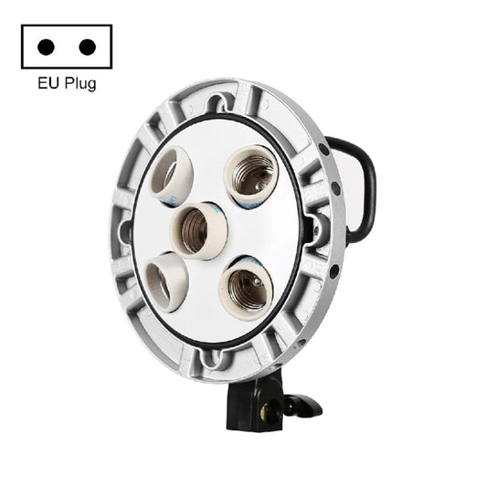 Godox TL-5 5 in 1 E27 Socket Tricolor Bulb Light Lamp Head Mount(EU Plug) - Camera Accessories by Godox | Online Shopping UK | buy2fix