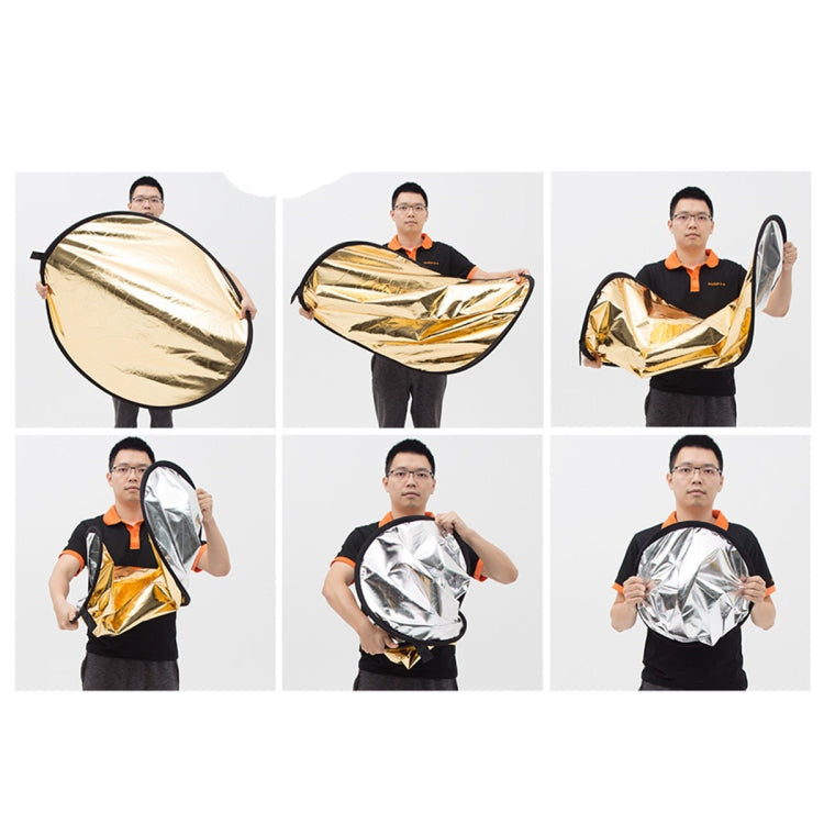 Godox FT01 2 in 1 Gold / Silver Oval Folding Reflector Board, Size: 150 x 200cm - Camera Accessories by Godox | Online Shopping UK | buy2fix