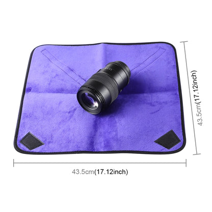 Hundred-folding Cloth Photography Camera SLR Liner Lens Bag Thickening Wrapped Cloth Plus Velvet, Size: 45x45cm (Purple) - Camera Accessories by buy2fix | Online Shopping UK | buy2fix