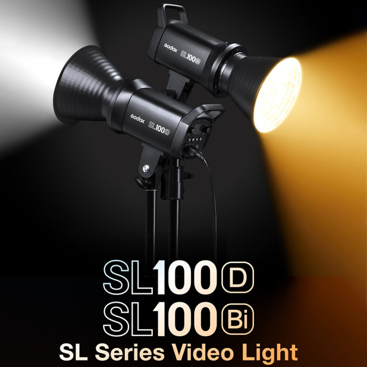 Godox SL100BI 100W 2800-6500K LED Light Studio Continuous Photo Video Light(UK Plug) - Shoe Mount Flashes by Godox | Online Shopping UK | buy2fix