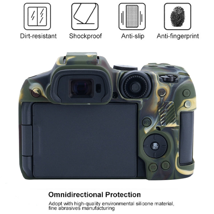 For Canon EOS R7 Soft Silicone Protective Case (Camouflage) - Camera Accessories by buy2fix | Online Shopping UK | buy2fix