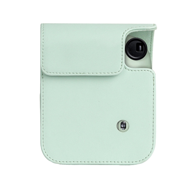 For FUJIFILM instax mini 12 Full Body Leather Case Camera Bag with Strap (Green) - Leather Bag by buy2fix | Online Shopping UK | buy2fix