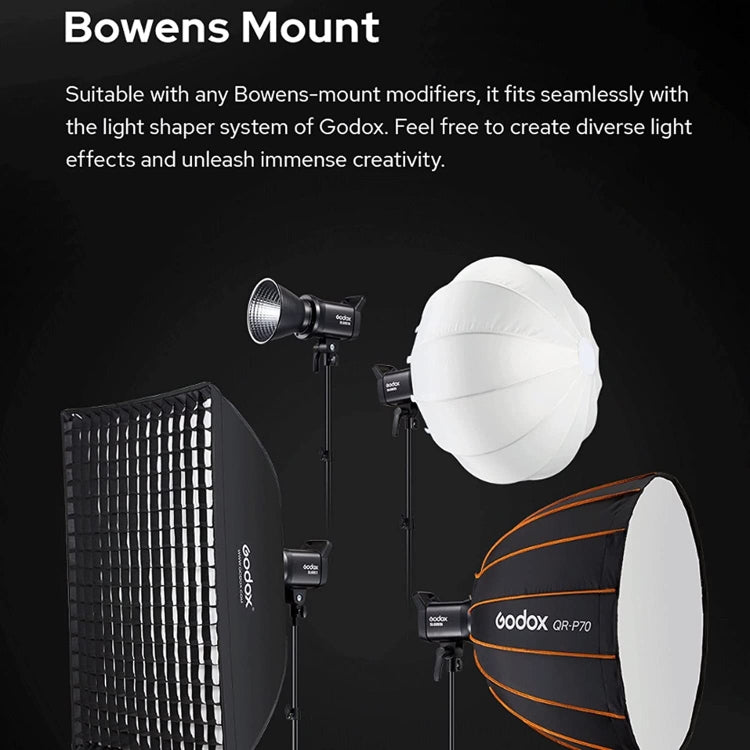 Godox SL60IID 70W 5600K Daylight Balanced LED Video Light (AU Plug) - Shoe Mount Flashes by Godox | Online Shopping UK | buy2fix